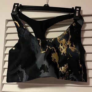 Old Navy Black and Gold Sports Bra